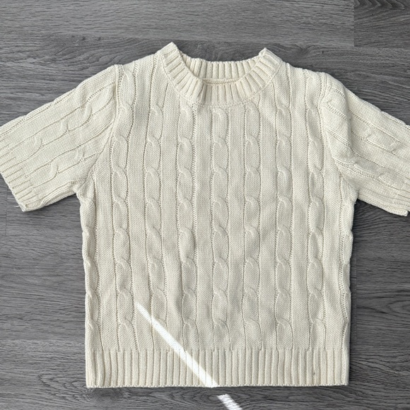 Sweaters - Cable Knit Cream Sweater
